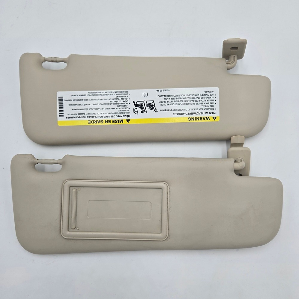 OEM Mopar Sun Visors Pair Beige Tan 04680652AA Driver Passenger